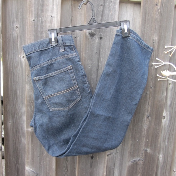 boys size 16 dark blue adjustable waist jeans - Picture 2 of 6